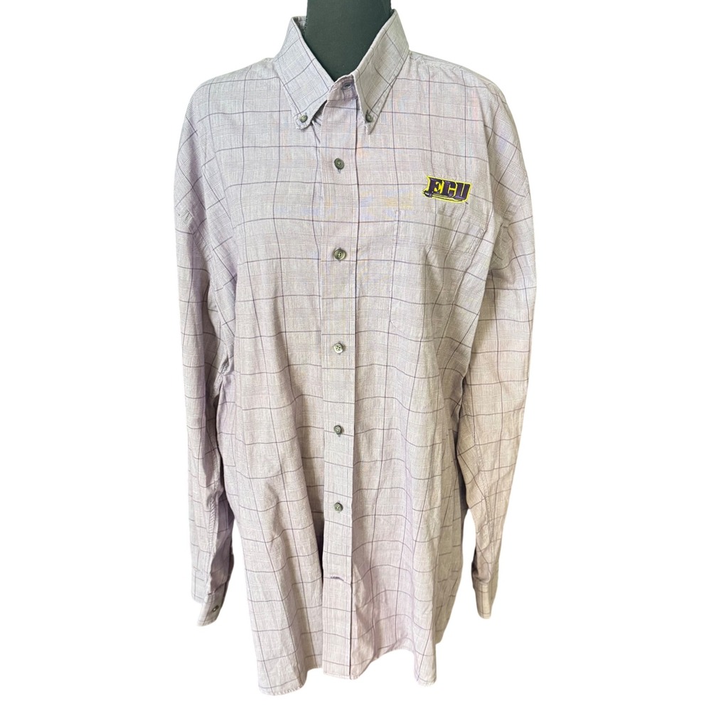 ECU Pirates Cutter & Buck XXL Button Down Shirt Long Sleeve Plaid